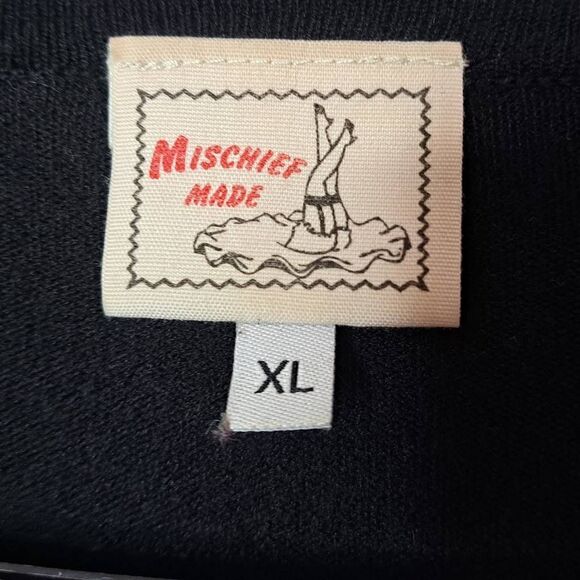 Mischief Made Women's Spiderweb Cardigan Black Gold size XL - Picture 6 of 8